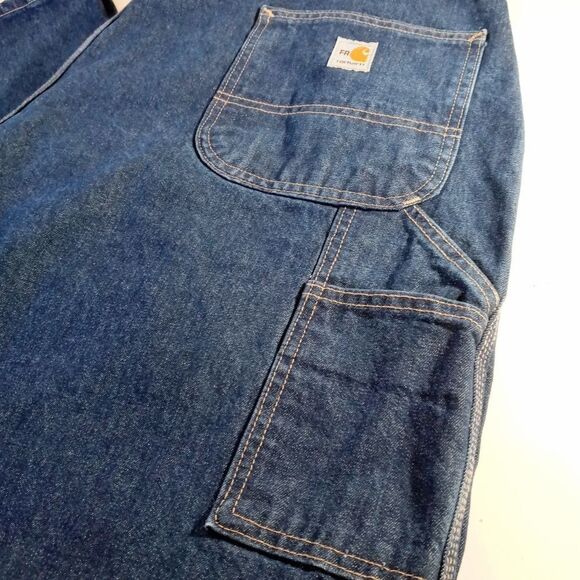 Carhartt Carpenter Flame Resistant Cat 2 Big Guy Jeans sz 44x32 - Picture 6 of 10